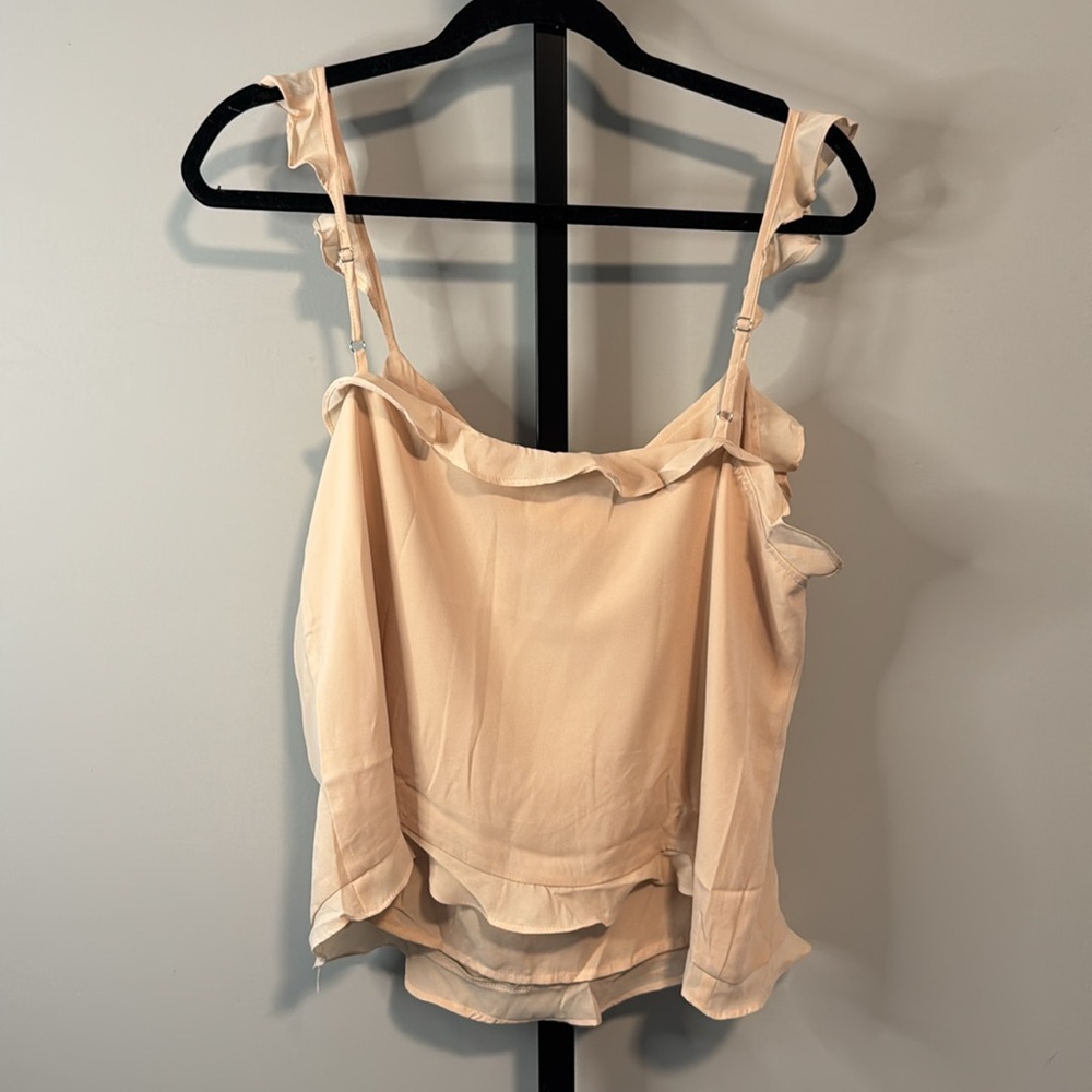Lulu’s Utterly Lovely Blush Ruffled Cami Tank Top NWT New - Picture 7 of 8